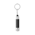 Porte-clés aluminium partiellement recyclé avec lampe LED 3 positions couleur noir première vue