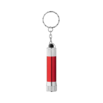 Porte-clés aluminium partiellement recyclé avec lampe LED 3 positions couleur rouge première vue