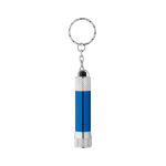 Porte-clés aluminium partiellement recyclé avec lampe LED 3 positions couleur bleu roi première vue