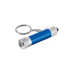 Porte-clés aluminium partiellement recyclé avec lampe LED 3 positions couleur bleu roi