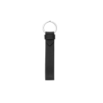 Porte-clés élégant en PU avec anneau en métal et boîte en papier kraft couleur noir première vue