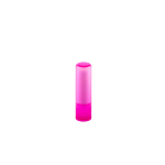 Baume à lèvres végan à la vanille avec emballage transparent couleur rose