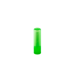 Baume à lèvres végan à la vanille avec emballage transparent couleur vert clair première vue