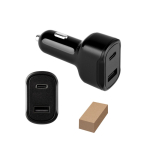 Adaptateur allume-cigare ultra-rapide avec deux ports USB diverses couleurs