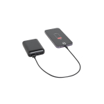 Powerbank écologique avec indicateur de charge 10 000 mAh couleur noir troisième vue