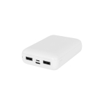 Powerbank écologique avec indicateur de charge 10 000 mAh couleur blanc première vue
