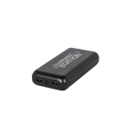 Batterie externe écologique avec indicateur de charge 20 000 mAh couleur noir image avec logo