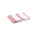 Serviette de plage en coton et polyester à rayures 180 g/m² couleur rouge deuxième vue