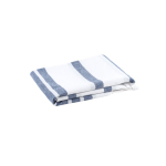 Serviette de plage en coton et polyester à rayures 180 g/m² couleur bleu marine deuxième vue