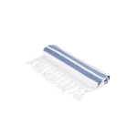 Serviette de plage en coton et polyester à rayures 180 g/m² couleur bleu marine