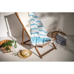 Serviette de plage en coton et polyester à rayures 180 g/m² vue d'ambiance