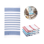 Serviette de plage en coton et polyester à rayures 180 g/m² diverses couleurs