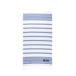 Serviette de plage en coton et polyester à rayures 180 g/m² avec zone d'impression