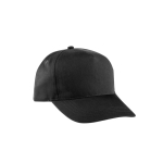 Casquette en polyester recyclé et fermeture adhésive 210 g/m² couleur noir première vue