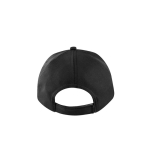 Casquette en polyester recyclé et fermeture adhésive 210 g/m² couleur noir troisième vue