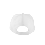 Casquette en polyester recyclé et fermeture adhésive 210 g/m² couleur blanc troisième vue