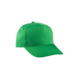 Casquette en polyester recyclé et fermeture adhésive 210 g/m² couleur vert première vue