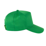 Casquette en polyester recyclé et fermeture adhésive 210 g/m² couleur vert deuxième vue