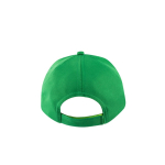 Casquette en polyester recyclé et fermeture adhésive 210 g/m² couleur vert troisième vue