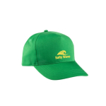 Casquette en polyester recyclé et fermeture adhésive 210 g/m² couleur vert image avec logo