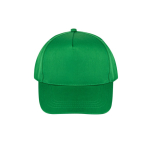 Casquette en polyester recyclé et fermeture adhésive 210 g/m² couleur vert