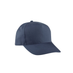 Casquette en polyester recyclé et fermeture adhésive 210 g/m² couleur bleu marine première vue