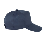 Casquette en polyester recyclé et fermeture adhésive 210 g/m² couleur bleu marine deuxième vue