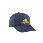 Casquette en polyester recyclé et fermeture adhésive 210 g/m² couleur bleu marine image avec logo