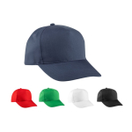 Casquette en polyester recyclé et fermeture adhésive 210 g/m² diverses couleurs