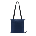 Couverture de pique-nique pliable en polyester se transformant en sac couleur bleu deuxième vue