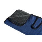 Couverture de pique-nique pliable en polyester se transformant en sac couleur bleu quatrième vue