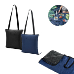 Couverture de pique-nique pliable en polyester se transformant en sac diverses couleurs