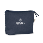 Trousse de toilette en tissu recyclé avec fermeture éclair assortie