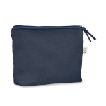Trousse de toilette en tissu recyclé avec fermeture éclair assortie