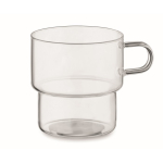 Tasse entièrement en borosilicate avec design empilable 300ml couleur transparent