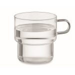 Tasse entièrement en borosilicate avec design empilable 300ml couleur transparent deuxième vue