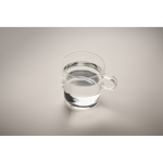 Tasse entièrement en borosilicate avec design empilable 300ml couleur transparent quatrième vue photographique