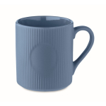 Tasse en céramique mate avec finition en relief 340ml couleur bleu