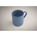 Tasse en céramique mate avec finition en relief 340ml couleur bleu deuxième vue photographique