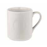 Tasse en céramique mate avec finition en relief 340ml couleur blanc