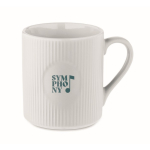 Tasse en céramique mate avec finition en relief 340ml couleur blanc vue principale