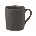 Tasse en céramique mate avec finition en relief 340ml couleur gris foncé