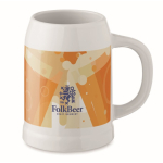 Chope à bière spéciale sublimation 500ml couleur blanc vue principale