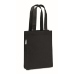Petit sac en feutre RPET avec soufflet et poignées courtes couleur noir
