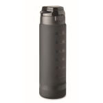 Bouteille anti-fuite en RPET avec indicateur d’hydratation 1L couleur noir