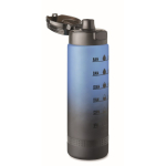 Bouteille anti-fuite en RPET avec indicateur d’hydratation 1L couleur bleu deuxième vue