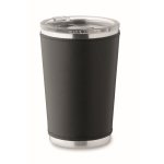 Verre en acier inoxydable avec housse amovible en similicuir 350ml couleur noir