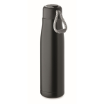 Bouteille anti-fuite en acier inoxydable avec anse en corde 500ml couleur noir