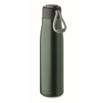 Bouteille anti-fuite en acier inoxydable avec anse en corde 500ml couleur vert foncé