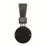 Écouteurs sans fil pliables avec microphone intégré couleur noir sixième vue